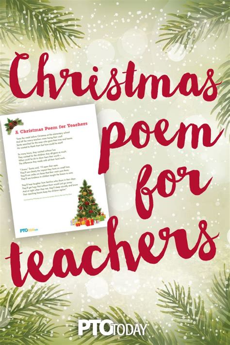 Christmas Poem For Teachers Teacher Christmas Ts Christmas Poems