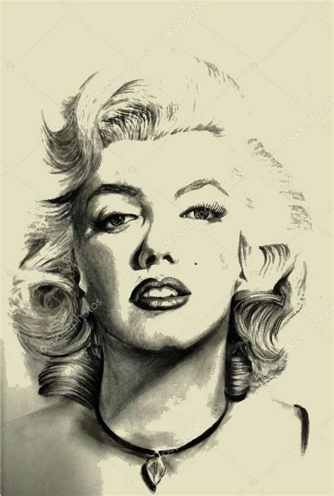 Bosquejo Vintage De Marilyn Monroe Bosquejo Boceto Retro Bosquejo De