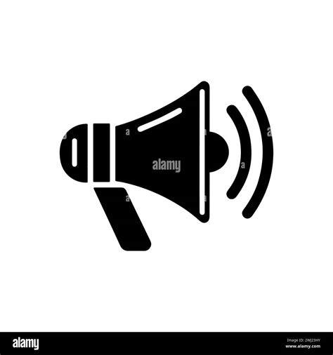 Megaphone Icon Speaker Symbol Black Icon Of Megaphone Isolated On White Stock Vector Image