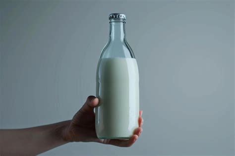 Premium Photo A Person Holding A Bottle Of Milk In Their Hand