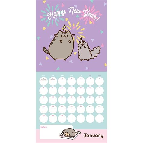 Pusheen 2018 Wall Calendar Kawaii Panda Making Life Cuter