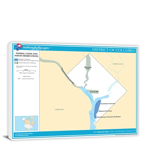 District Of Columbia National Atlas Federal Lands And Indian