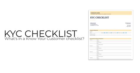 Kyc Checklist What Are The Elements