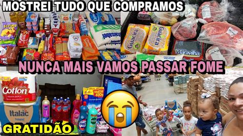 NUNCA MAIS VAMOS PASSAR FOMECOMPRAS DO MÊS COMPREI TUDO QUE TANTO