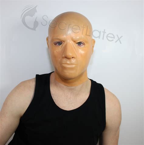 Nude Latex Hood Masculine Mask Full Head Fetish Dip Moulded Zipper Gimp Flesh Second Skin Custom