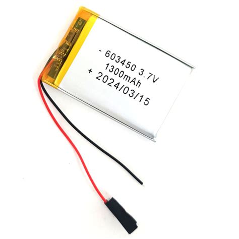 Аккумулятор для брелка сигнализации автомобиля 3.7v 1300mAh 6x34x50 ...