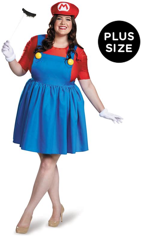 Super Mario Mario Wskirt Adult Costume Plus