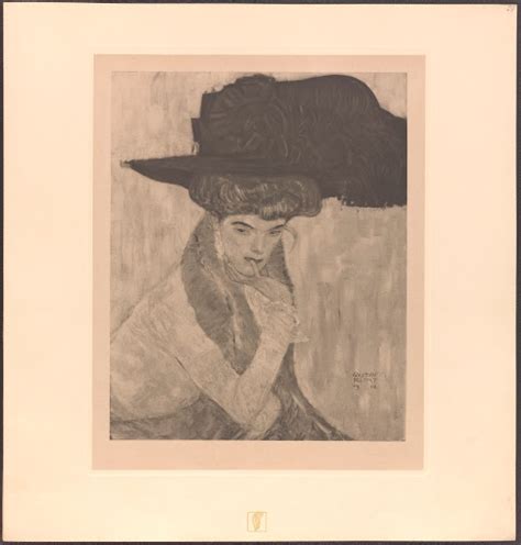 The Black Feather Hat After Gustav Klimt Plate 31 The Work Of Gustav