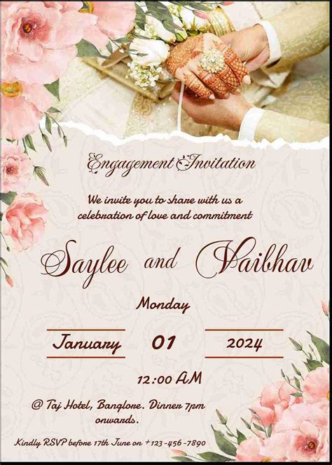 Modern Engagement Invitation Customize Now