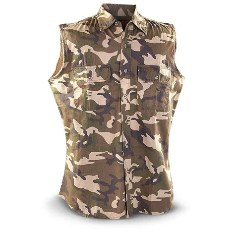 Canyon Guide Camo Sleeveless Shirt 284677 Shirts At Sportsman S Guide