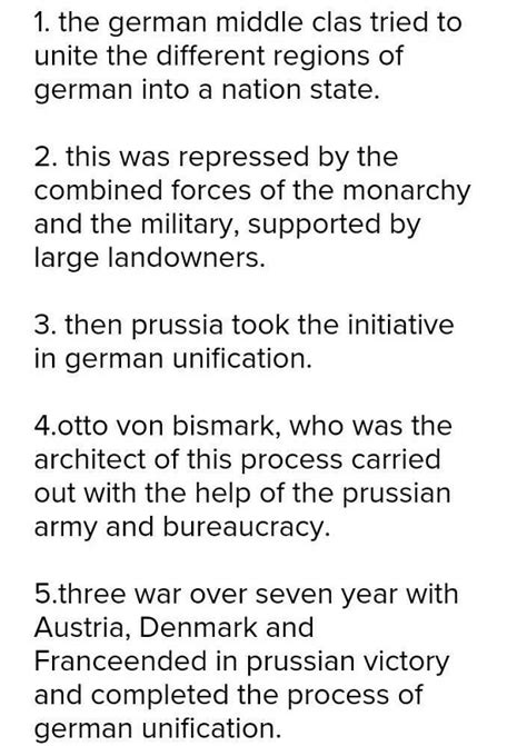 Briefly Trace The Process Of German Unification EduRev Class 10