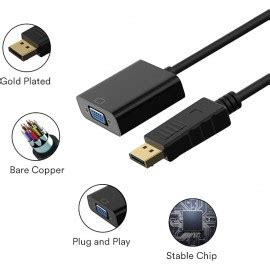 Adaptateur DisplayPort Vers VGA Equinoxe Informatique