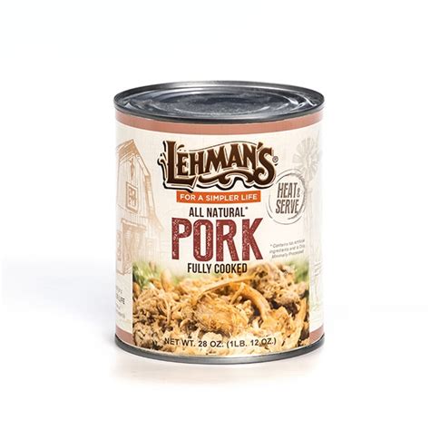 Canned Pork, All-Natural Meat | Lehman's