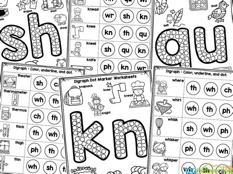 Free Printable Beginning Consonant Digraphs Worksheets