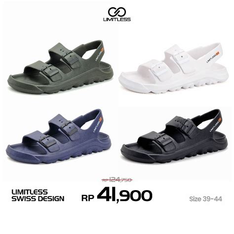 Jual LIMITLESS Sendal Slop Pria Dewasa Terbaru Sandal Gunung Cowok