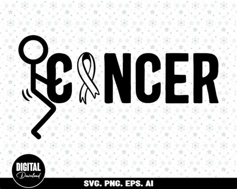 Fuck Cancer Svg Breast Cancer Svg Cancer Awareness Svg Pink Ribbon