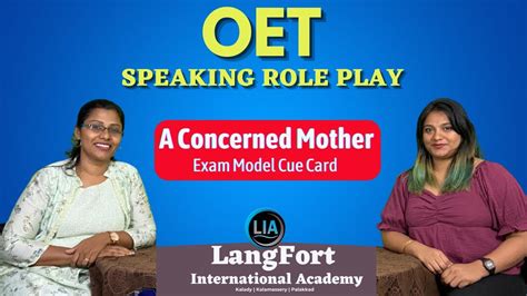 Oet Speaking Role Play A Concerned Mother Exam Model Cue Card