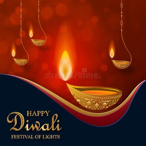 Diwali Festif Et Carte Deepawali La Fête Indienne De La Lumière