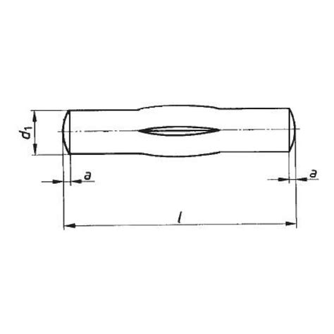 Goupille cannelée ISO 8742 acier brut pour Professionnels WURTH