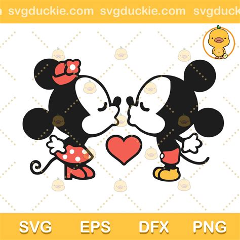 Mickey And Minnie Silhouette Kissing