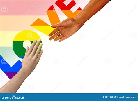 Lgbt Pride Flag And Female Hands Stock Photo Image Of Hand Event