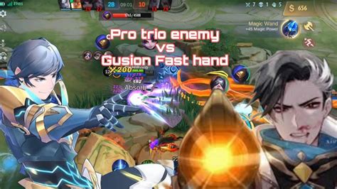 Gusion Solo Rank Vs Global Top Trio Enemys Gusion Fast Hand Mlbb