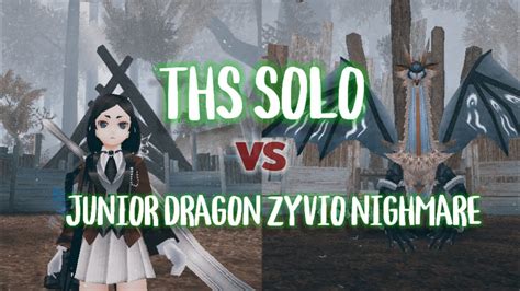 Solo Ths Vs Junior Dragon Zyvio Nightmare Toram Online Youtube