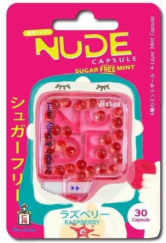 Set 4 Flavor Thai Jintan Nude Sugar Free Breath Mint Raspberry Melon