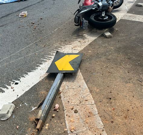 Motociclista morre após perder controle da direção e bater em placa na