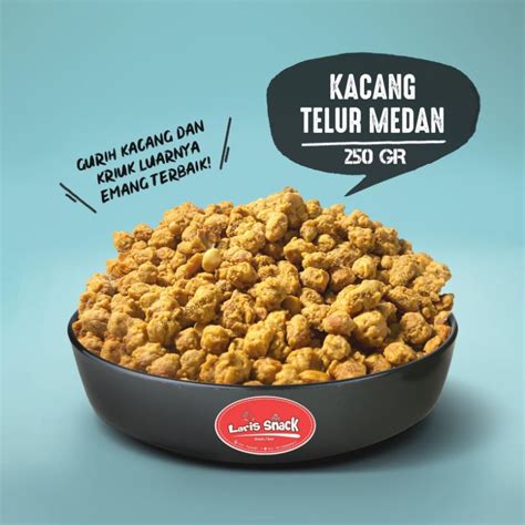 Jual Kacang Telur Medan Satelit Palapa Gurih Renyah Snack Kiloan 250gr