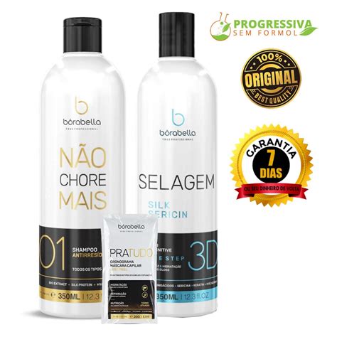 Borabella Kit Selagem 3d Gloss Semi Definitiva Shampoo Shopee Brasil