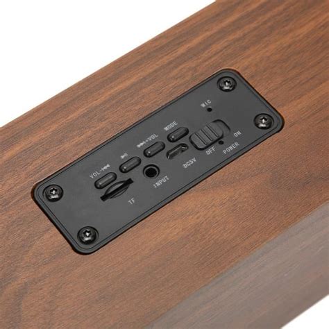 Kai Haut Parleur Bluetooth En Bois Son Surround Appel Mains Libres