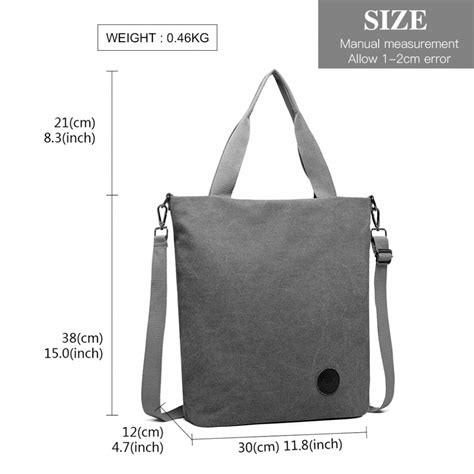 E1965 Kono Large Canvas Unisex Messenger Bag Grey