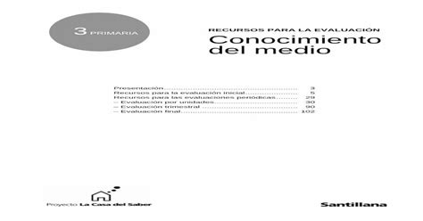 3 Primaria Recursos Para La Evaluaci“n Conocimiento Del Medio [pdf Document]