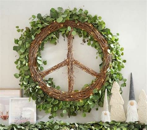 20 Peace Sign Door Wreath The Urban Decor