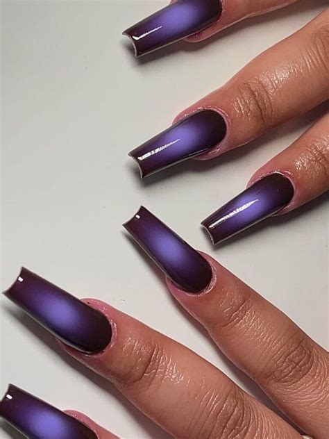 45 Enchanting Purple Ombre Nails With A Delicate Twist