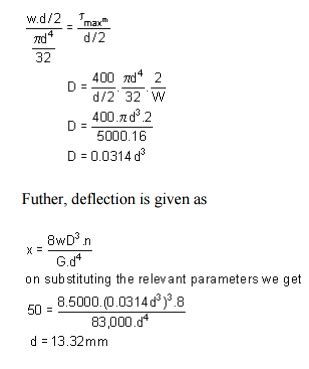 Spring Deflection And Wahl S Factor