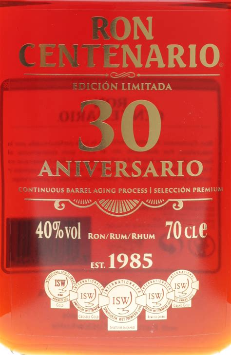 Centenario Anos Edition Limitada Beste Spirituose