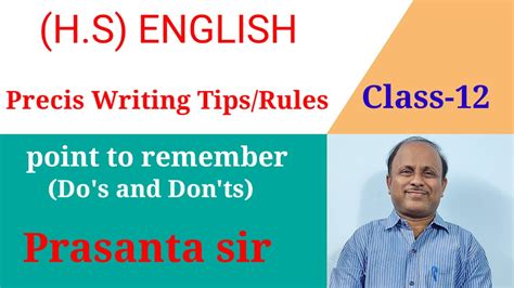 Precis Writing Tips Rules In English How To Write A Precis WB Board