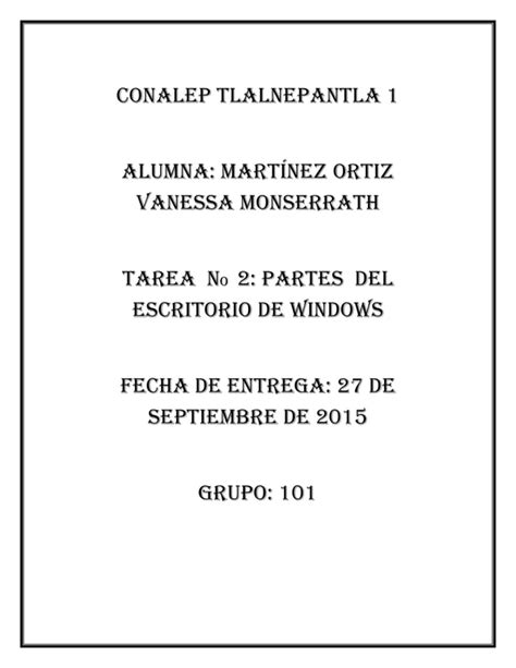 Partes Del Escritorio De Windows PDF