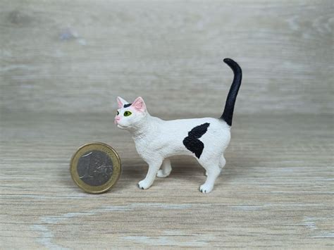 Schleich Katze stehend weiß schwarz aus Set 42407 Onlineshop