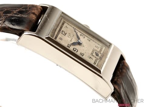 Omega Vintage Art Deco Rectangular Watch Stainless Steel Bj 1935