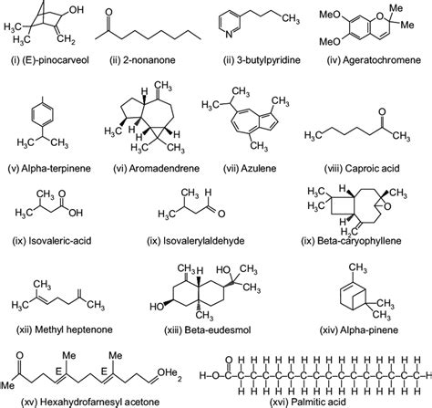 3 Chemical Structures Of Major Phyto Constituents Found In Pavonia