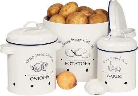 Gadgy Lot de 3 boîtes de rangement pour pommes de terre Rangement d