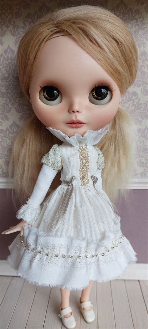 Blythe Doll Dress White And Gold Princess Look Etsy Canada In 2024