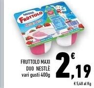 Nestlè fruttolo maxi duo offerta di Conad Margherita