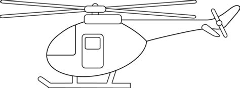 Colorable Helicopter Design - Free Clip Art