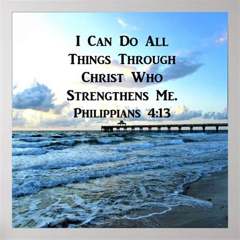 PHILIPPIANS 4:13 I CAN DO ALL THINGS POSTER | Zazzle.com