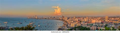 Panorama View Pattaya Beach Thailand Stock Photo 1389616943 Shutterstock