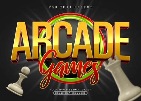 Efecto De Texto Arcade De Estilo 3d Archivo PSD Premium